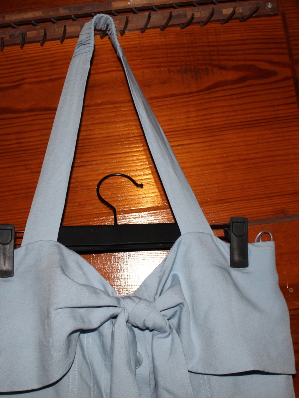 Astr Light Blue Halter Tie-Front Midi Dress - Picture 4 of 7
